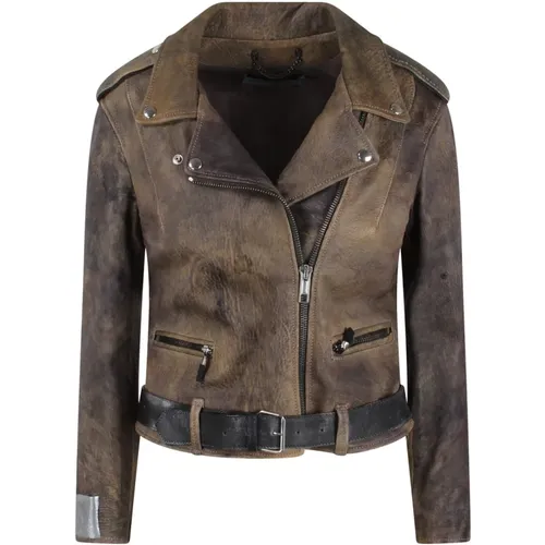 Leather Jacket , female, Sizes: M - Golden Goose - Modalova