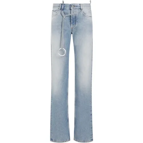 Blaue Distressed Denim Jeans - The Attico - Modalova