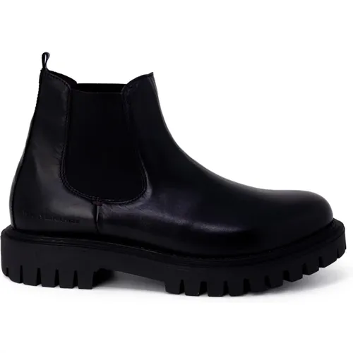 Mens Leather Ankle Boots , male, Sizes: 6 UK - Tommy Hilfiger - Modalova