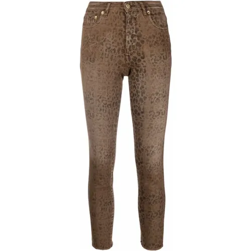 Leopard Print Skinny Jeans , female, Sizes: W25, W24, W26 - Golden Goose - Modalova