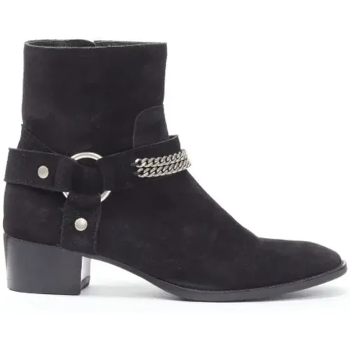 Pre-owned Suede boots , female, Sizes: 3 1/2 UK - Saint Laurent Vintage - Modalova