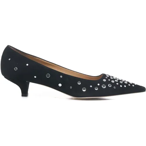 Suede Strass Pointed-Toe Decollete , Damen, Größe: 37 EU - Gender - Modalova