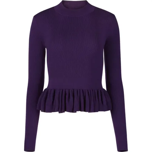 Rüschen-Peplum-Pullover in Lila - Nina Ricci - Modalova