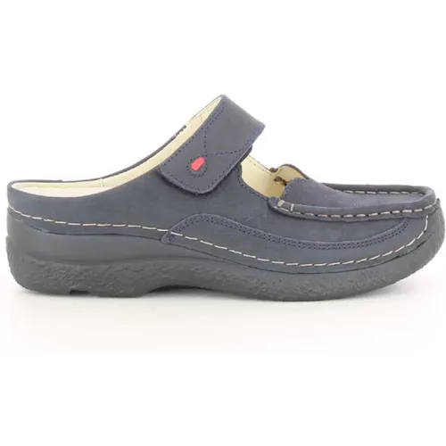 Marine Roll Slipper Damenschuhe , Damen, Größe: 37 EU - Wolky - Modalova