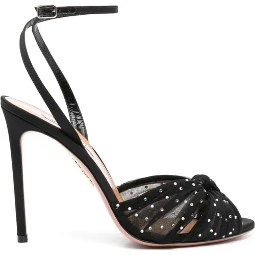 Rhinestone Sandals Almond Toe , female, Sizes: 4 UK, 7 UK, 5 UK, 3 UK, 4 1/2 UK - Aquazzura - Modalova