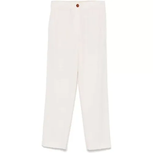 Wide Wool Trousers , female, Sizes: S, M - Alysi - Modalova