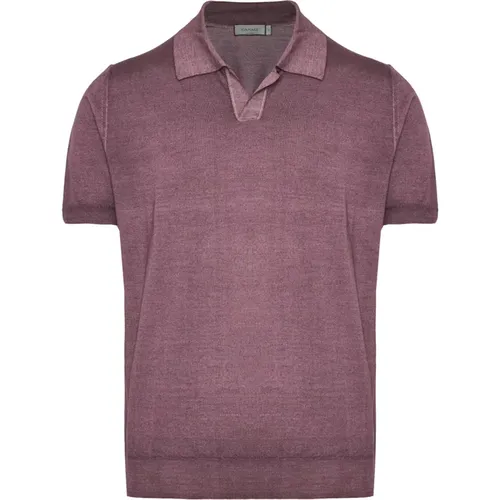 Luxury Wool Silk Polo Shirt , male, Sizes: 2XL, L, XL - Canali - Modalova