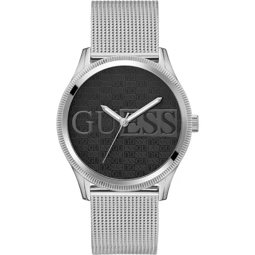 Reputation Stainless Steel Watch Black/Silver , male, Sizes: ONE SIZE - Guess - Modalova