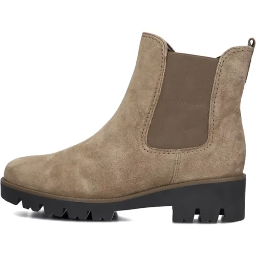 Taupe Wildleder Chelsea Boots , Damen, Größe: 35 EU - Gabor - Modalova