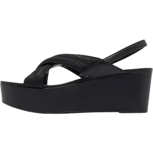 Pre-owned Canvas sandals , female, Sizes: 7 UK - Prada Vintage - Modalova