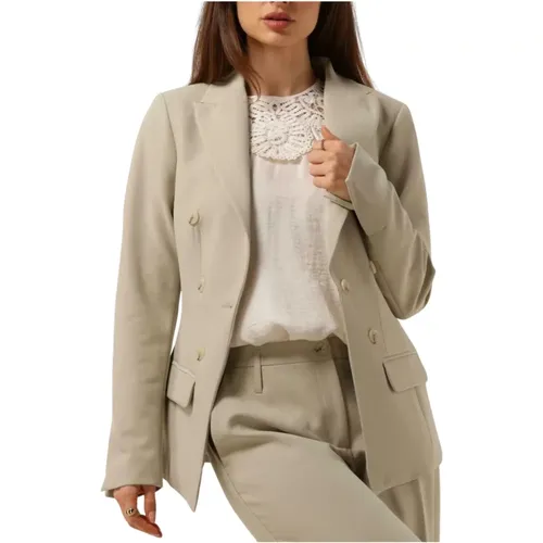 Grüner Fitted Foam Blazer , Damen, Größe: XL - Summum Woman - Modalova