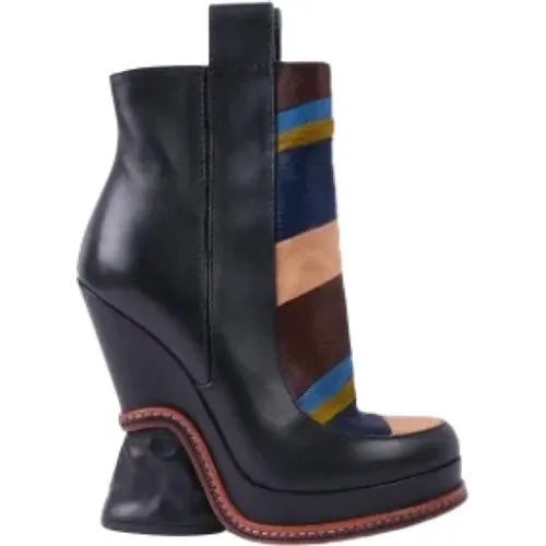 Pre-owned Leather boots , female, Sizes: 4 UK - Fendi Vintage - Modalova