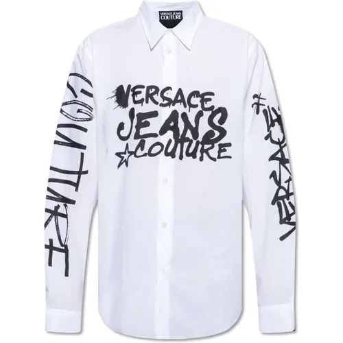 Hemd mit 'Graffiti'-Muster - Versace Jeans Couture - Modalova
