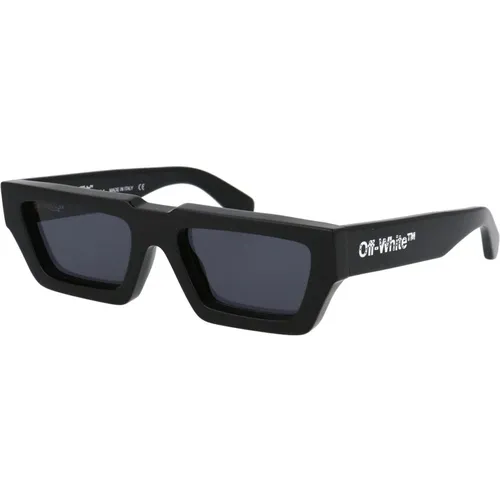 Manchester Sunglasses for Stylish Men , unisex, Sizes: 54 MM - Off White - Modalova