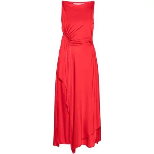 Rotes Schichtdrapiertes Kleid - Lanvin - Modalova