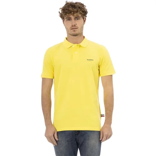 Gelbes Besticktes Polo-Shirt Herren Baumwolle , Herren, Größe: S - Baldinini - Modalova