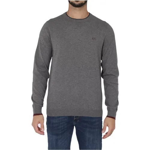Men Medium Grey Sweater , male, Sizes: 3XL - Sun68 - Modalova