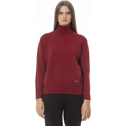 Trendiger Rollkragenpullover mit langen Ärmeln,Trendiger Strick - Langarm Pullover - Baldinini - Modalova