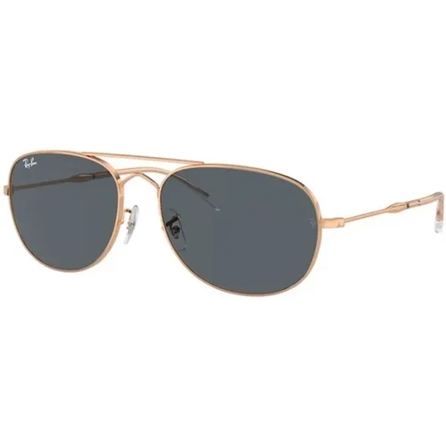 Blue Lens Gold Frame Sunglasses , unisex, Sizes: 57 MM - Ray-Ban - Modalova