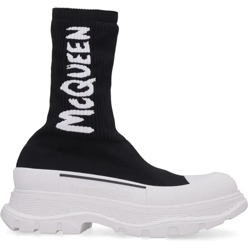 Strickstiefel mit dicker Sohle , Damen, Größe: 35 1/2 EU - alexander mcqueen - Modalova