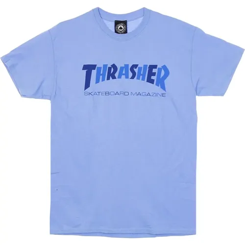 Blaues Checkers Herren T-Shirt - Thrasher - Modalova