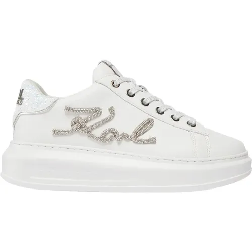 Weiße Sneakers Kapri Mono Stil , Damen, Größe: 37 EU - Karl Lagerfeld - Modalova