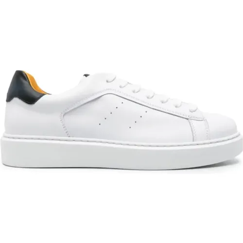 Weiße Kalbsleder-Sneaker mit Memory Foam , Herren, Größe: 39 EU - Doucal's - Modalova