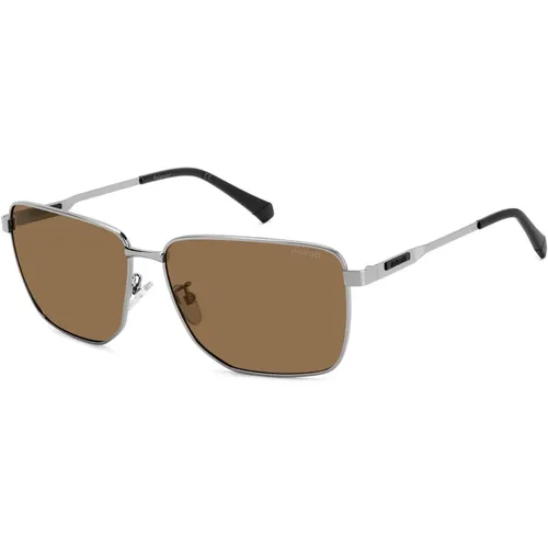 Ruthenium/Brown Sunglasses PLD 2143/G/S/X , male, Sizes: 62 MM - Polaroid - Modalova