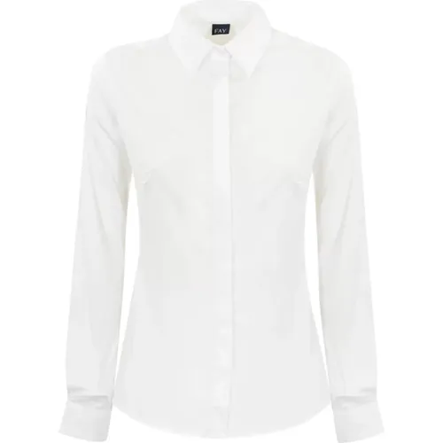 Cotton Shirt Long Sleeve , female, Sizes: XL, M, 2XS, S - Fay - Modalova