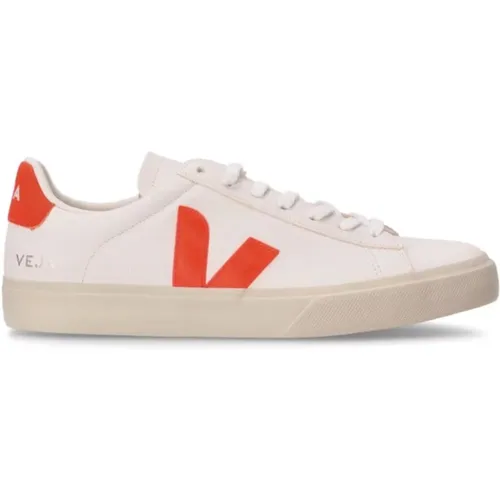 Leather Logo Sneakers Lace-Up Round Toe , male, Sizes: 12 UK, 8 UK, 10 UK - Veja - Modalova