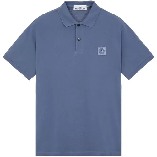 Pique Patch Logo Polo Shirt Size: M, colour: , male, Sizes: M, S, L - Stone Island - Modalova