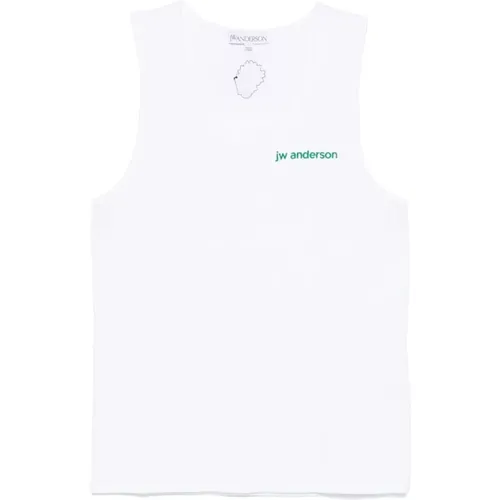 Weißes besticktes Tanktop , Herren, Größe: L - JW Anderson - Modalova