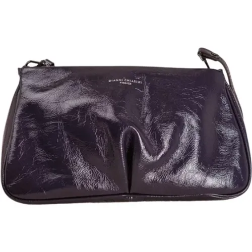 Lackleder Clutch/Schultertasche mit Reißverschlusstasche , Damen, Größe: ONE Size - Gianni Chiarini - Modalova