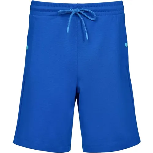 Blaue Baumwollknopf Shorts für Männer - Bikkembergs - Modalova