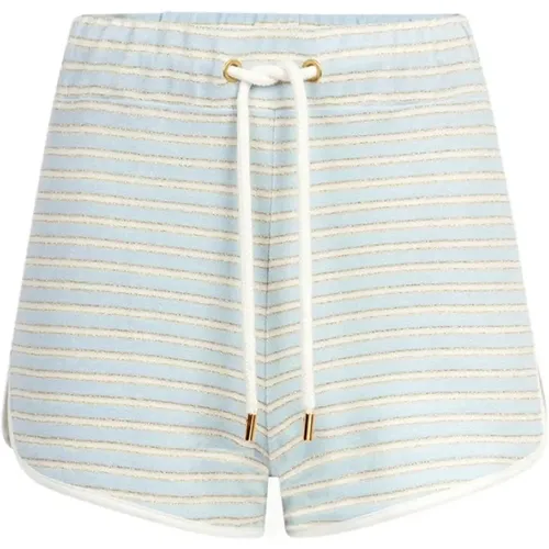 Gold Striped Terry Cotton Hotpants , female, Sizes: L, S, XL, M, XS - Nina Ricci - Modalova