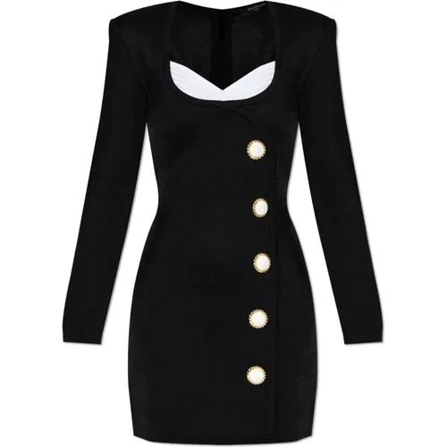 Dress with Buttons , female, Sizes: S, XS - Balmain - Modalova