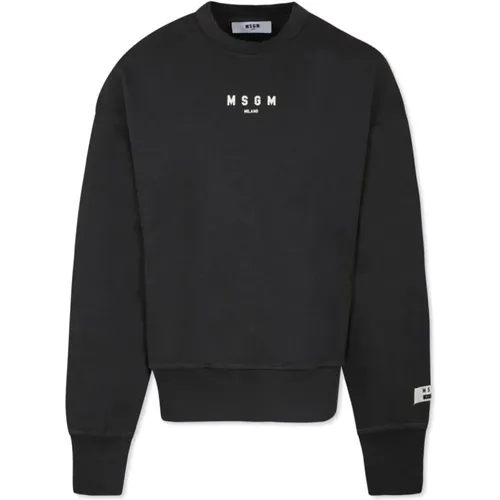 Grauer Logo Print Pullover MSGM - MSGM - Modalova