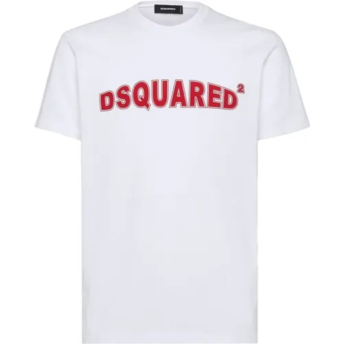 Weißes T-Shirt S71Gd1452-D20020 , Herren, Größe: M - Dsquared2 - Modalova