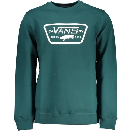 Grüner Kapuzenpullover mit Druck , Herren, Größe: L - Vans - Modalova