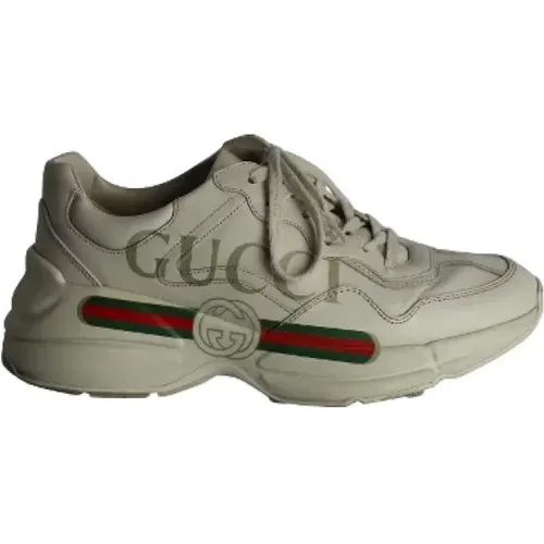 Pre-owned Leather sneakers , female, Sizes: 7 UK - Gucci Vintage - Modalova