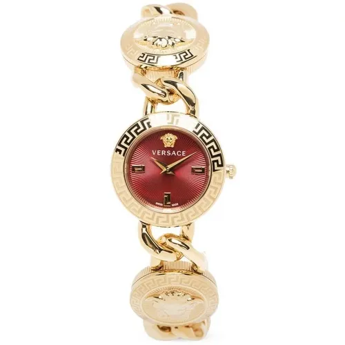 Stud Icon Rotes Zifferblatt Uhr - Versace - Modalova