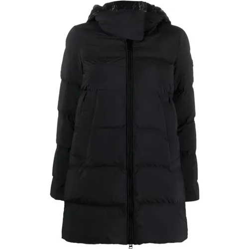 Logo-Patch Hooded Down Jacket , female, Sizes: XS, L, S - Peuterey - Modalova