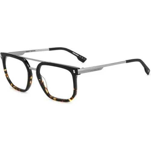 Schwarze Havana Brille , unisex, Größe: 54 MM - Dsquared2 - Modalova