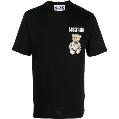 Schwarze Teddy Bear T-Shirts und Polos - Moschino - Modalova