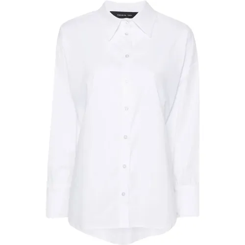 Stretch poplin long sleeve shirt , female, Sizes: 2XS, S - Federica Tosi - Modalova