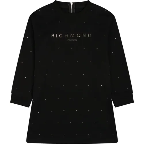 Kleid mit Strass und Logo - John Richmond - Modalova