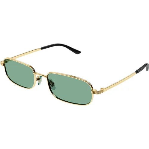 Gold Green Sunglasses Gg1457S , male, Sizes: 57 MM - Gucci - Modalova