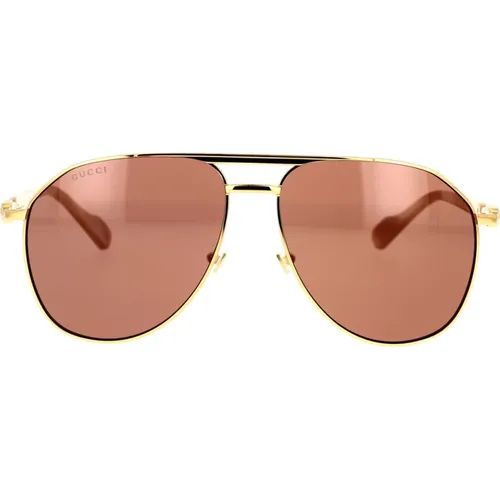Vintage-inspirierte Oversized Piloten Sonnenbrille , Herren, Größe: 59 MM - Gucci - Modalova