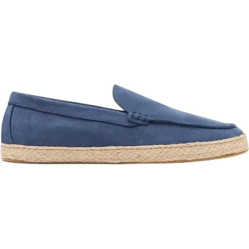 Blaue Nubuk Espadrille Loafers , Herren, Größe: 40 EU - Scarosso - Modalova