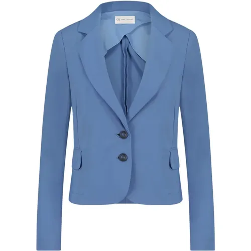Eleganter Blauer Blazer Technisches Jersey , Damen, Größe: M - Jane Lushka - Modalova
